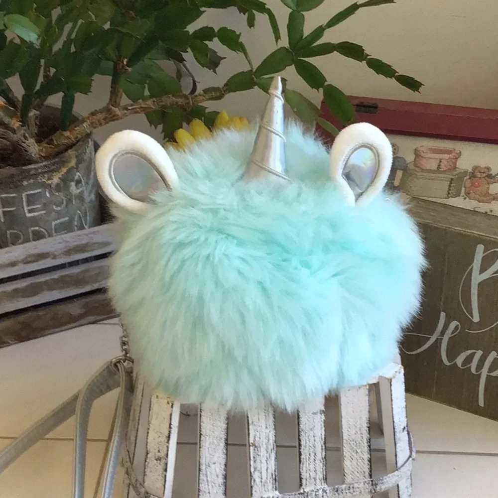 ‘Justice’ Faux Fur Unicorn Crossbody